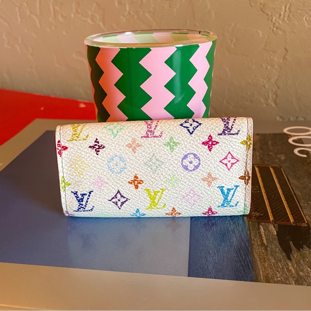 Louis Vuitton‎ Multicolor Monogram 4 Key Case Authentic Pink Green Blue Purple - Picture 4 of 13